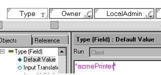 Specifying the Type field