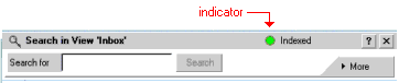 Search bar with green indicator