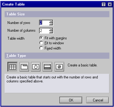 Create Table