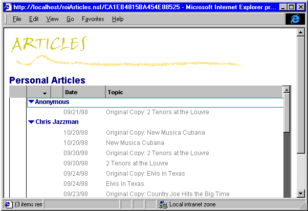 embedded view applet