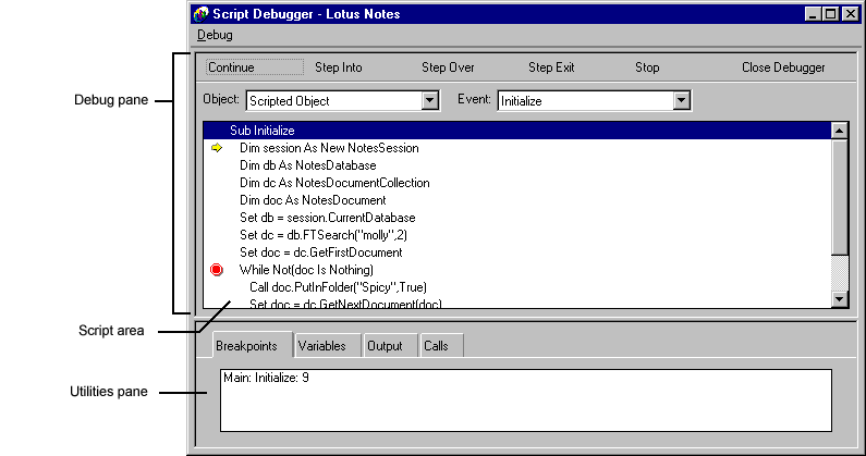 Domino Designer LotusScript Debugger