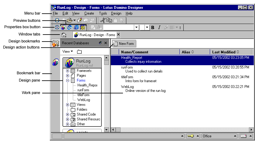 Overview of Designer User Interface